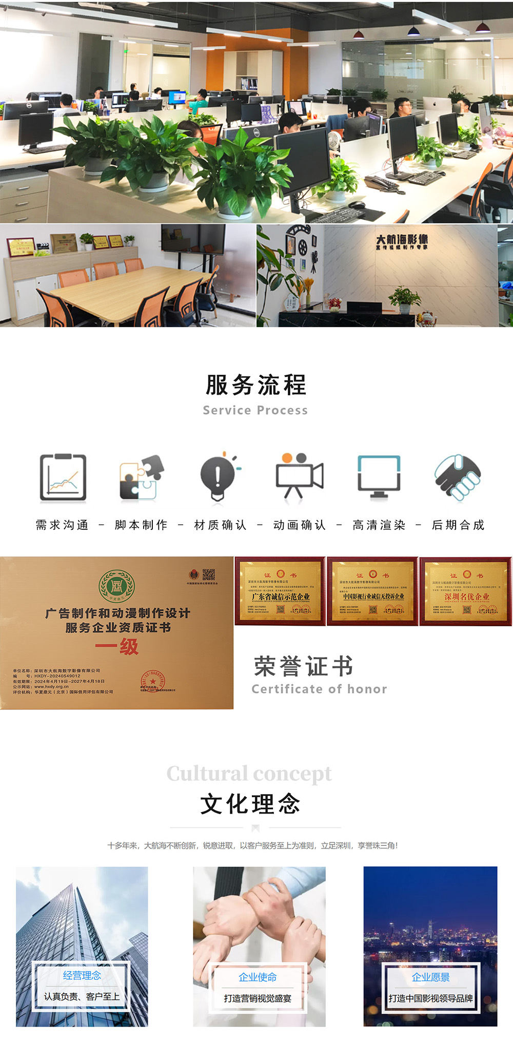 深圳大航海影像公司内部办公室